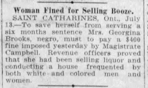 "Woman Fined Selling Booze," The Buffalo News, July 13, 1922, 20.